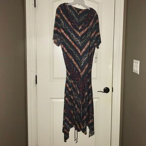 Ralph Lauren Woman Handkerchief-Hem Belted Dress